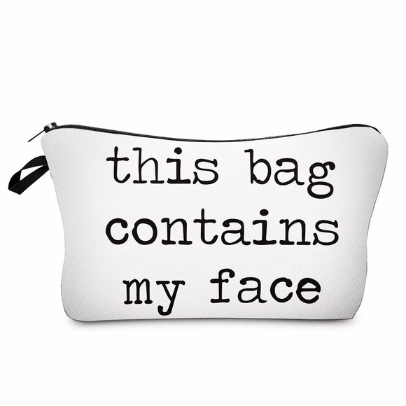 NEW Adorable Graphic Padded Travel Makeup Bag 5x8 - Picture 6 of 10